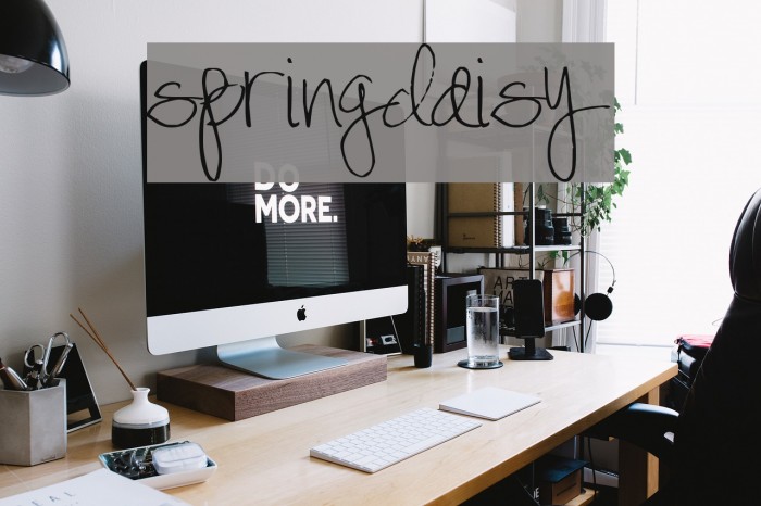 SpringDaisy Font examples