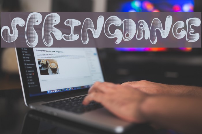 SpringDance Font examples