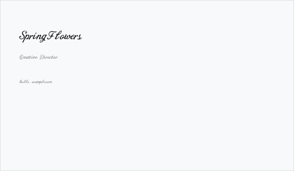 SpringFlowers Business Card