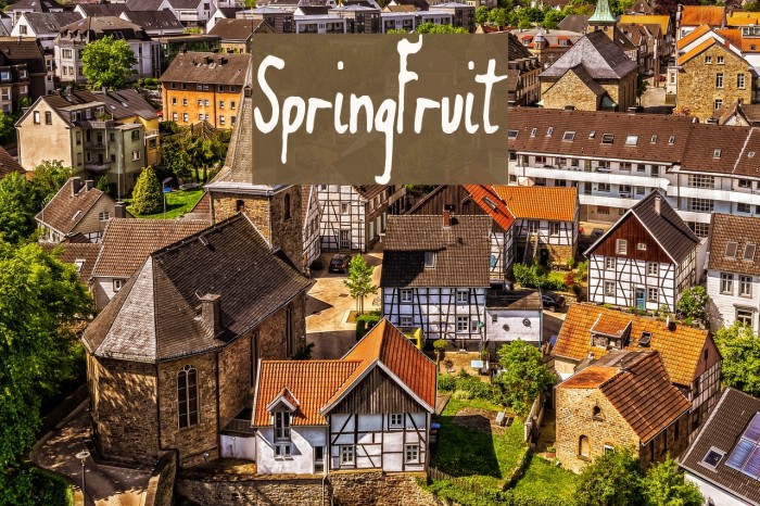 SpringFruit Font examples