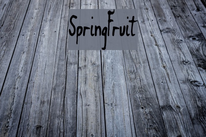 SpringFruit Font examples