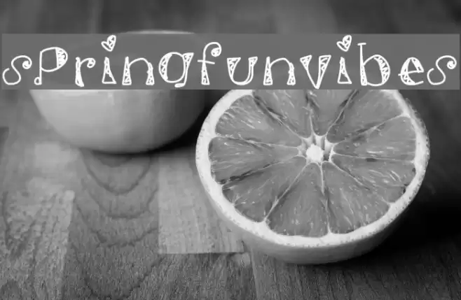 SpringFunVibes Font examples