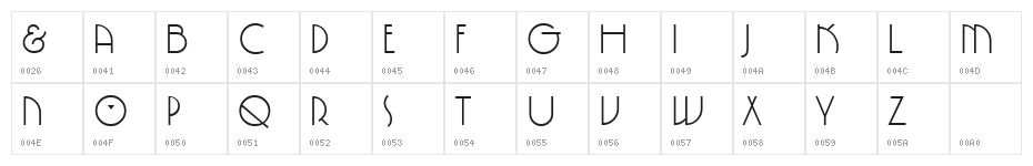 SpringGarden Regular Character Map