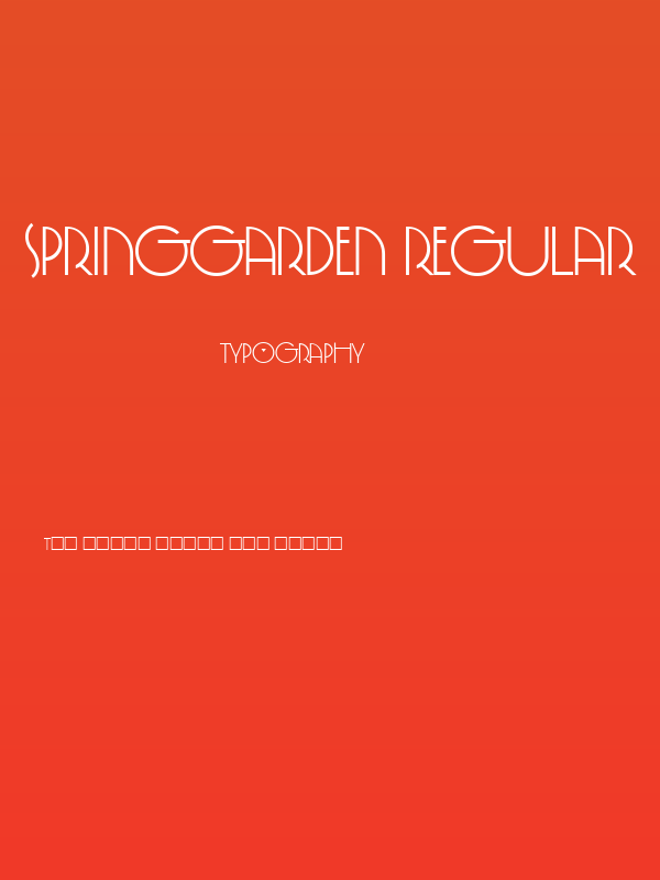 SpringGarden Regular Poster