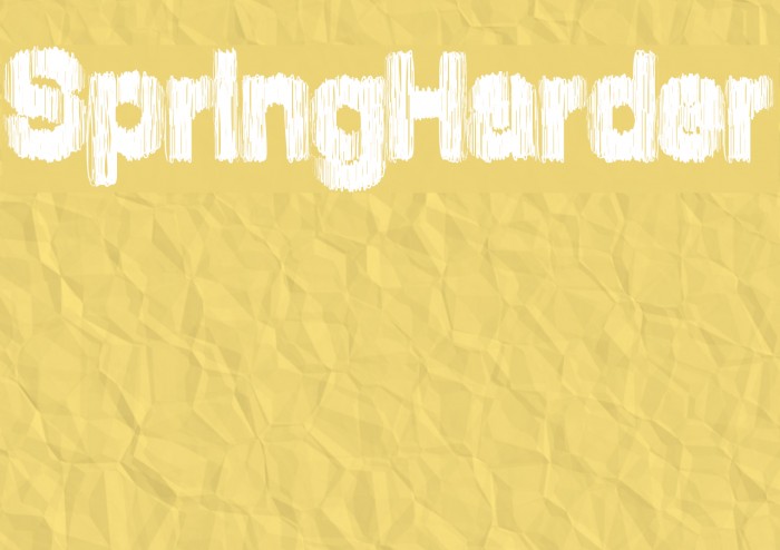 SpringHarder Font examples