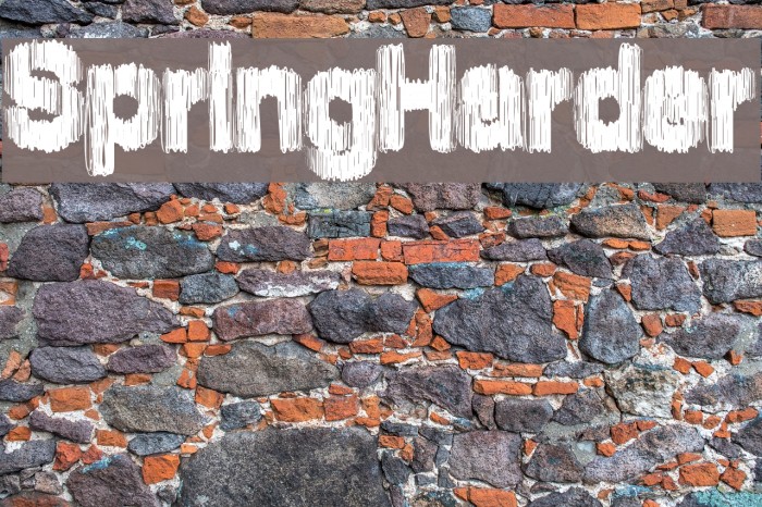 SpringHarder Font examples