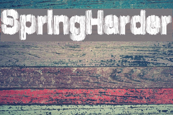 SpringHarder Font examples
