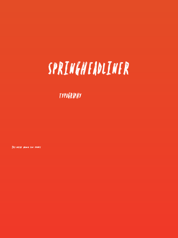 SpringHeadliner Poster