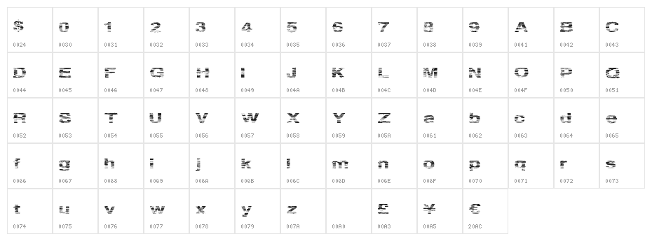 SpringParty Character Map
