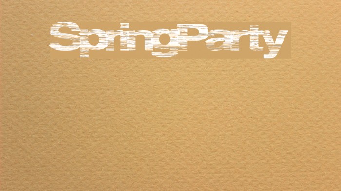 SpringParty Font examples