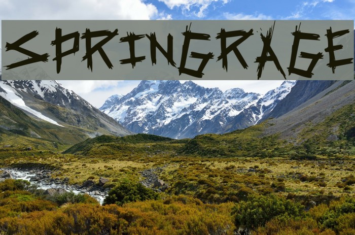 SpringRage Font examples