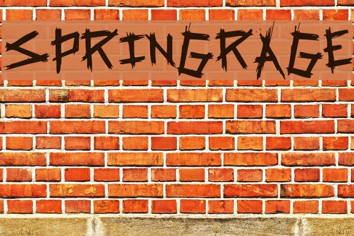 SpringRage Font examples