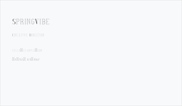 SpringVibe Business Card