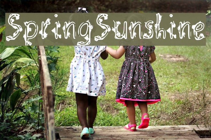 Spring_Sunshine_ Font examples