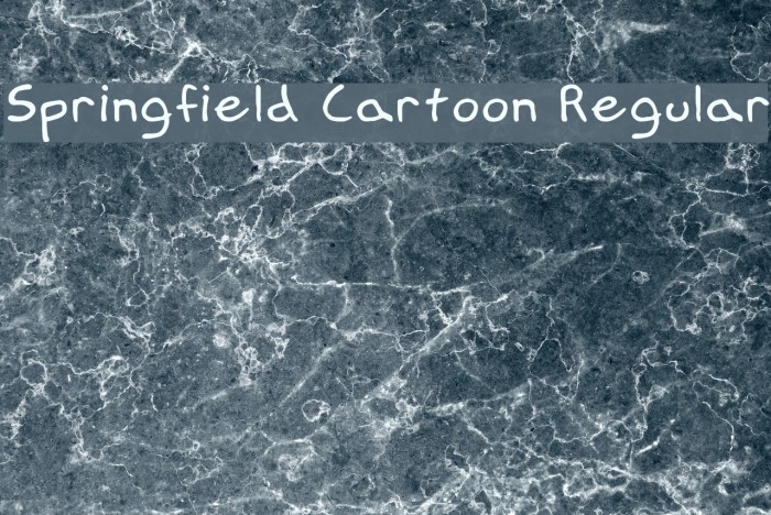 Springfield Cartoon Regular Font examples