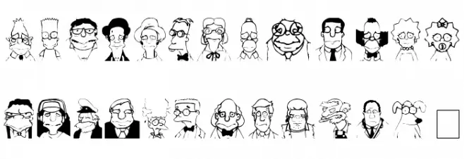 Springfield MugShots Polices MAJUSCULES