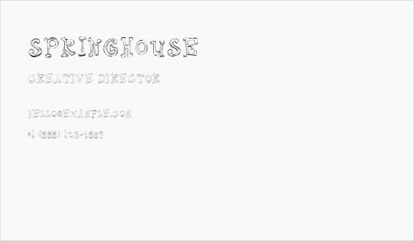 Springhouse Business Card