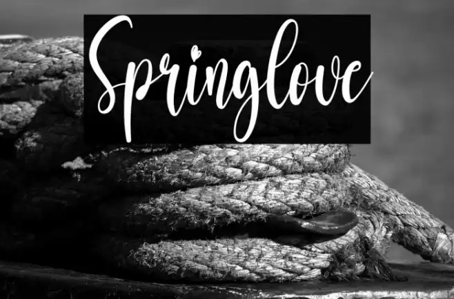 Springlove Schriftart examples