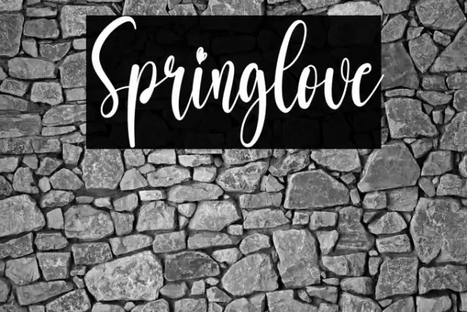 Springlove Schriftart examples