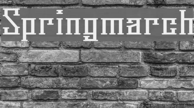 Springmarch Шрифта examples
