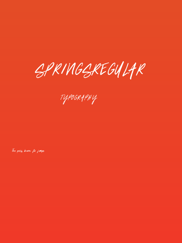 SpringsRegular Poster