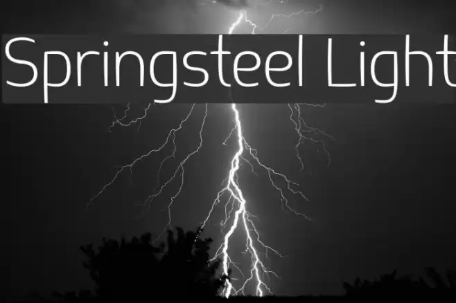 Springsteel Light Font examples