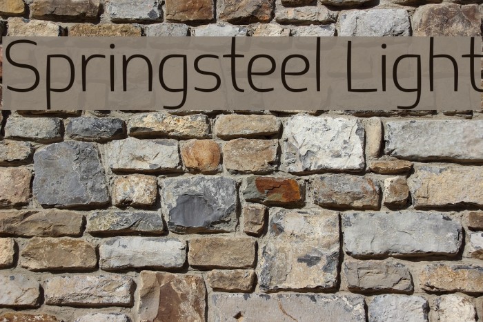 Springsteel Light Font examples