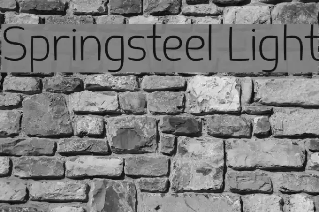 Springsteel Light Font examples