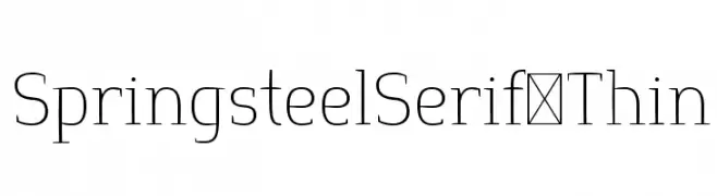 SpringsteelSerif-Thin  Fuentes Gratis Descargar