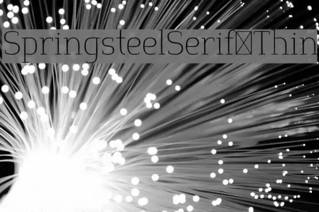 SpringsteelSerif-Thin Font examples