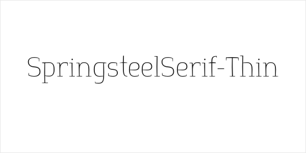 SpringsteelSerif-Thin Logo