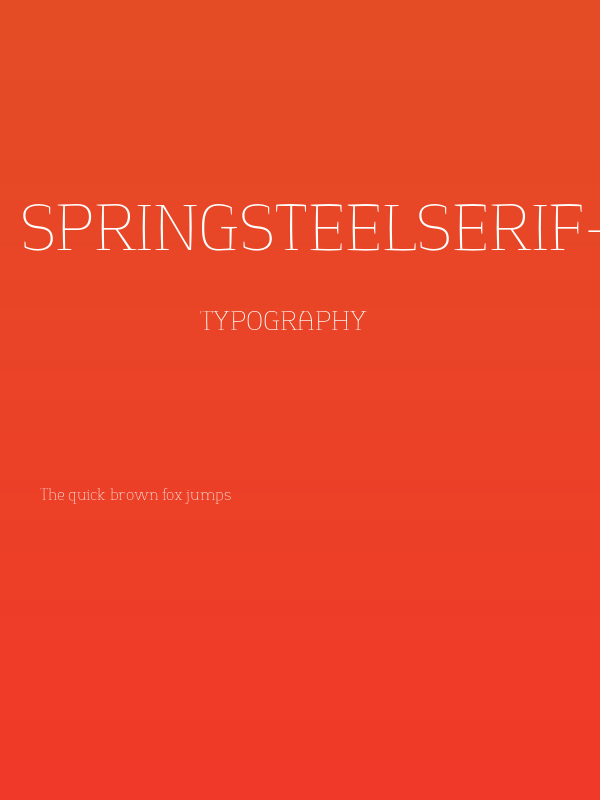 SpringsteelSerif-Thin Poster