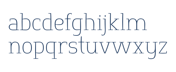 SpringsteelSerif-Thin Lowercase