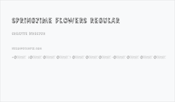 Springtime Flowers Regular Business Card