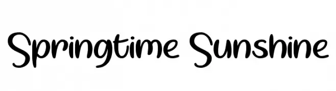 Springtime Sunshine  Frei Schriftart Herunterladen