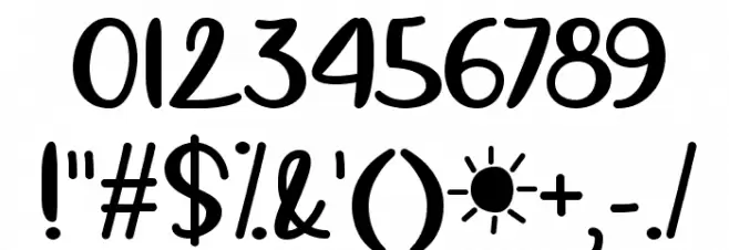 Springtime Sunshine Font OTHER CHARS