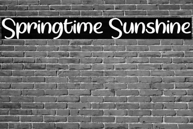 Springtime Sunshine Schriftart examples