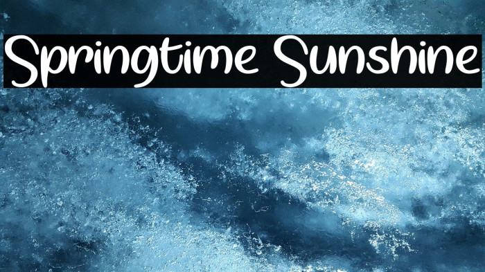 Springtime Sunshine Font examples