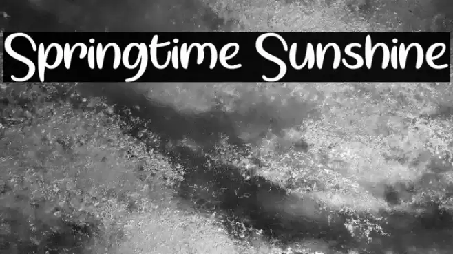 Springtime Sunshine Schriftart examples