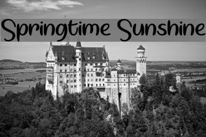 Springtime Sunshine Font examples