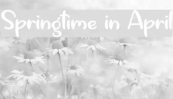 Springtime in April Font examples