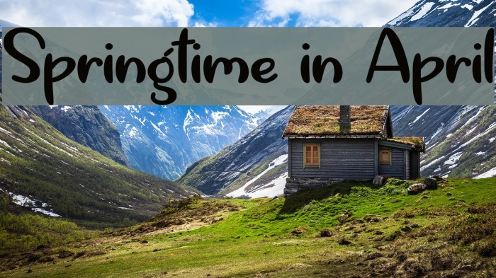 Springtime in April Font examples