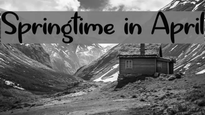 Springtime in April Font examples