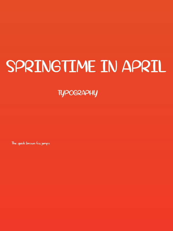 Springtime in April Poster