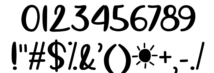SpringtimeSunshine Font OTHER CHARS