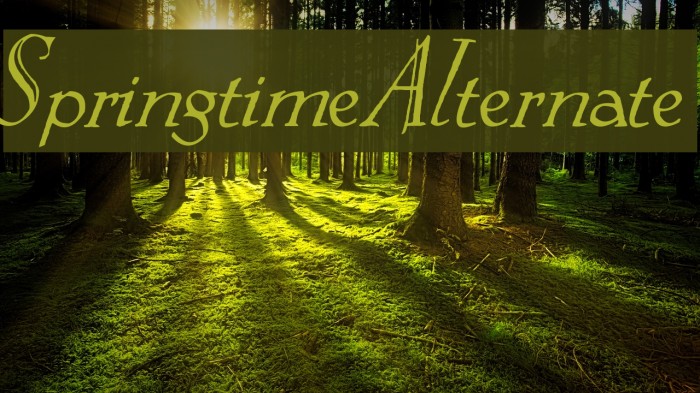 Springtime_Alternate Font examples