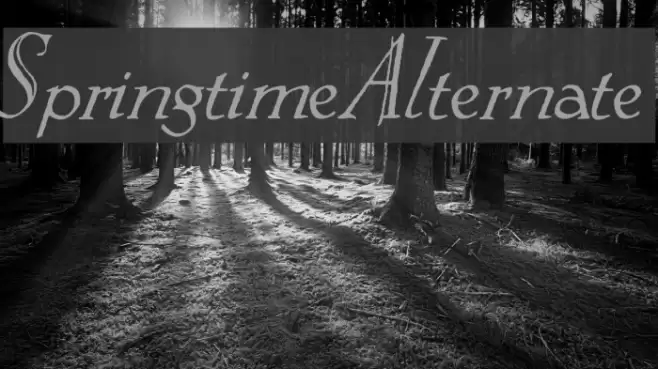 Springtime_Alternate フォント examples