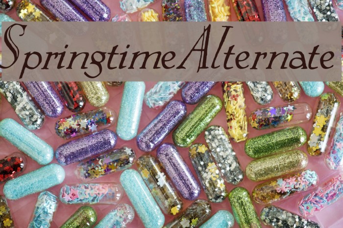 Springtime_Alternate Font examples