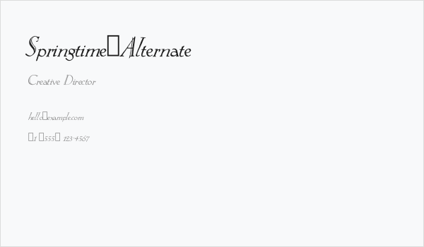 Springtime_Alternate Business Card