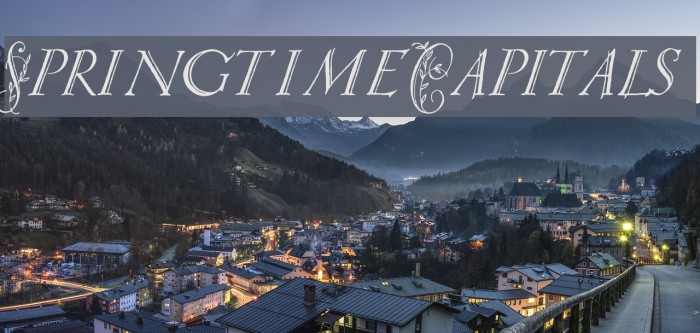 Springtime_Capitals Font examples